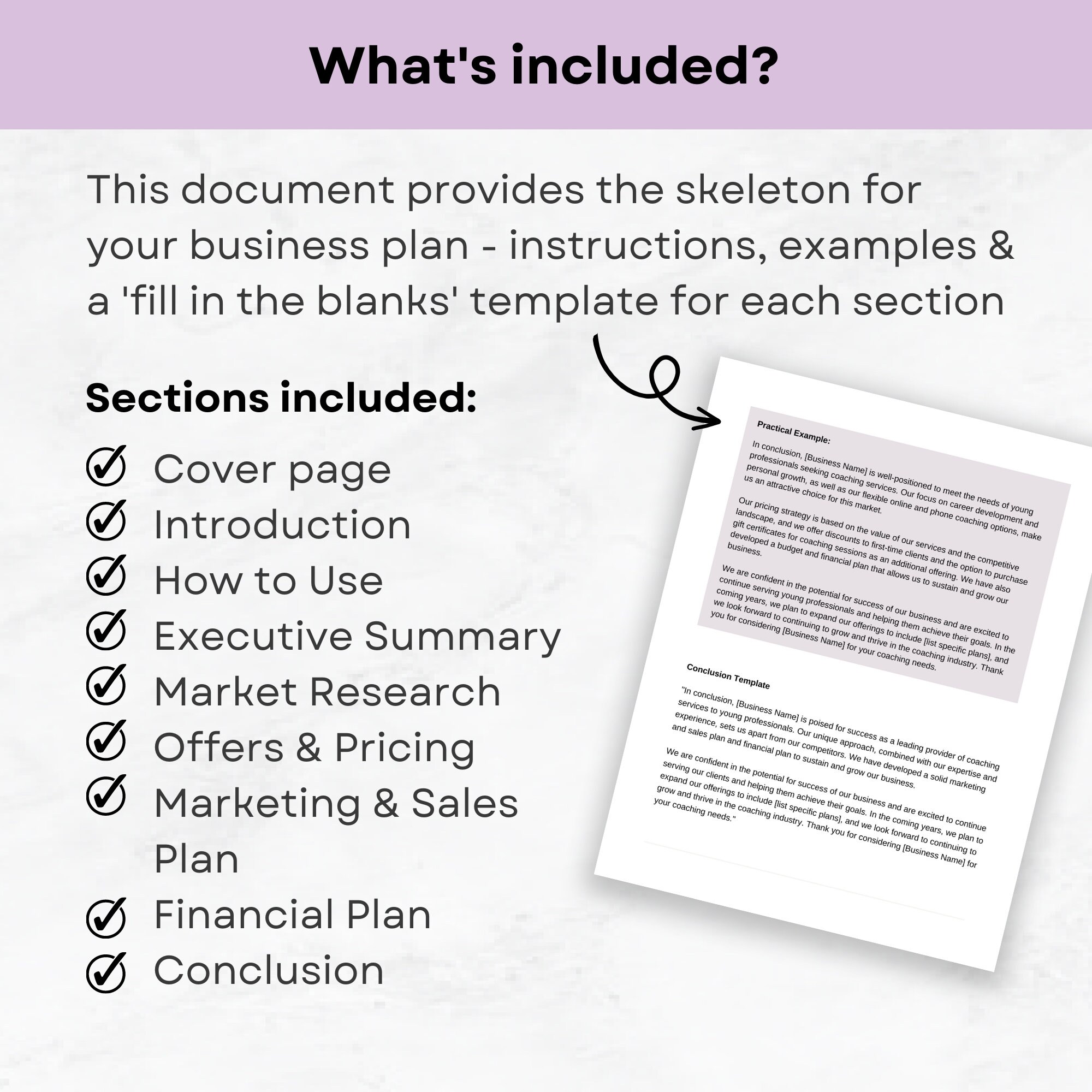 Life Coach Business Plan Template Canva Printable Startup Business Plan ...