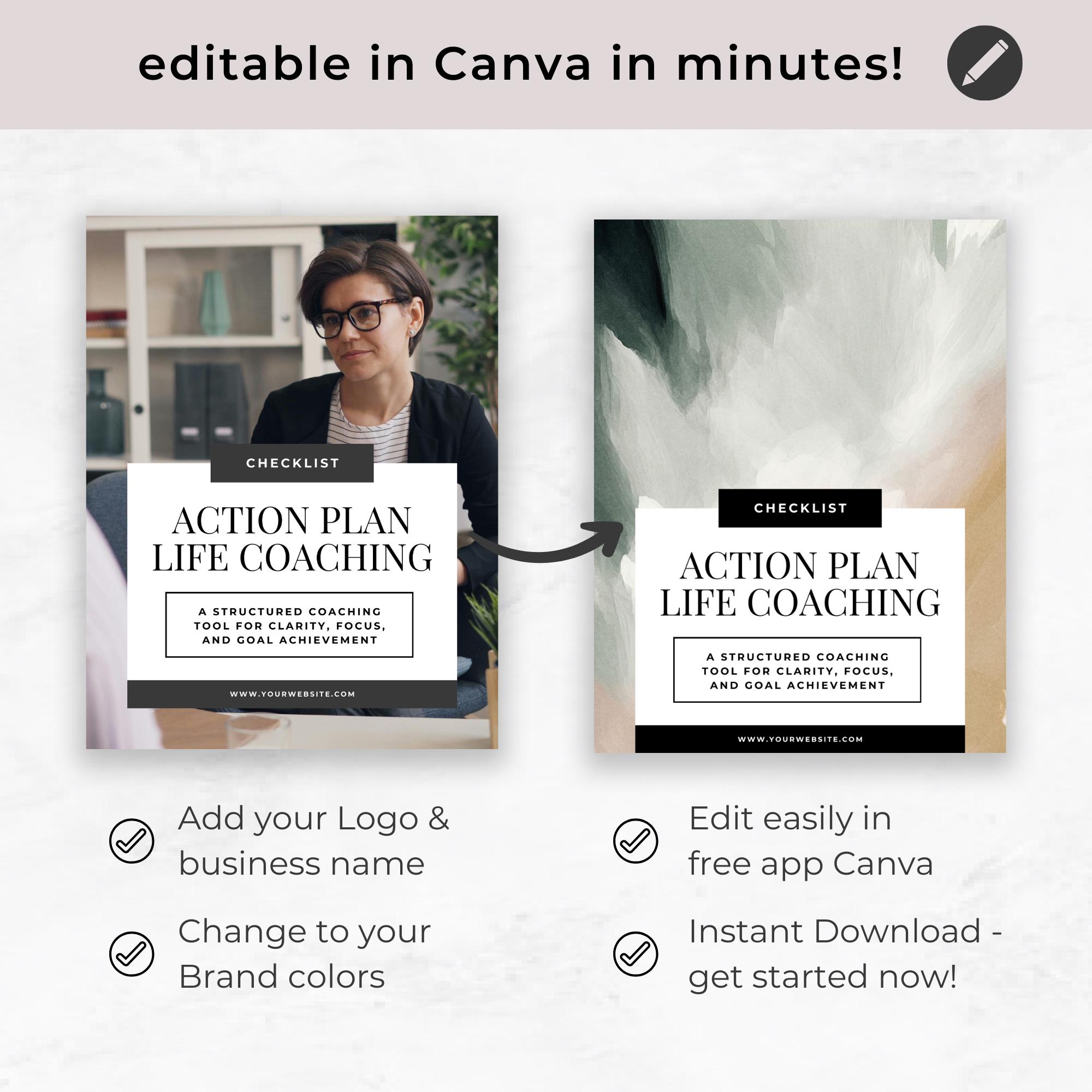 Coaching Action Plan Template Goal Setting Worksheet Client Development ...