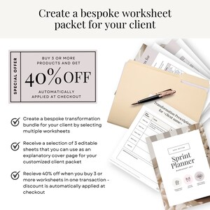 Goal Action Planner Worksheet, Canva template, Sprint Planning, Project Management, Coaching Tools & Resources Editable Printable CW1 image 5