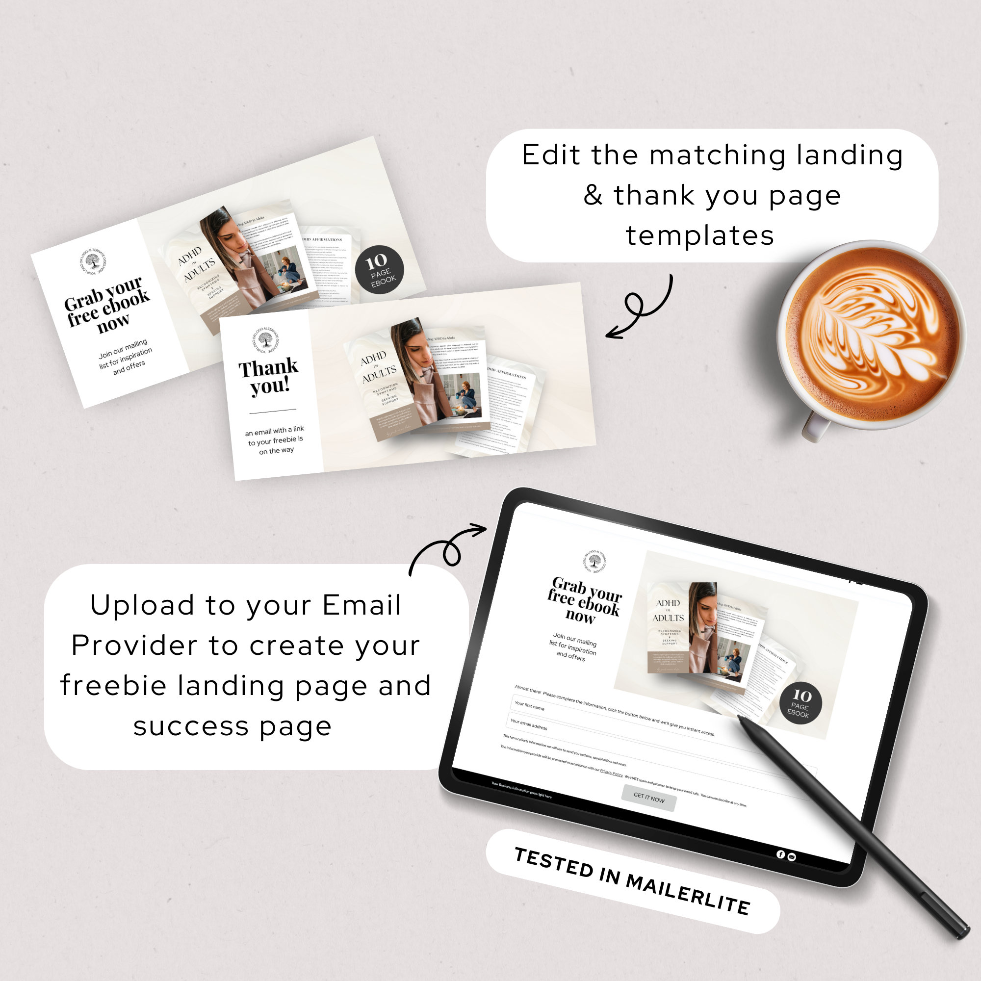 ADHD Life Coach Freebie and Email Sequence, Lead Magnet Canva Template ...