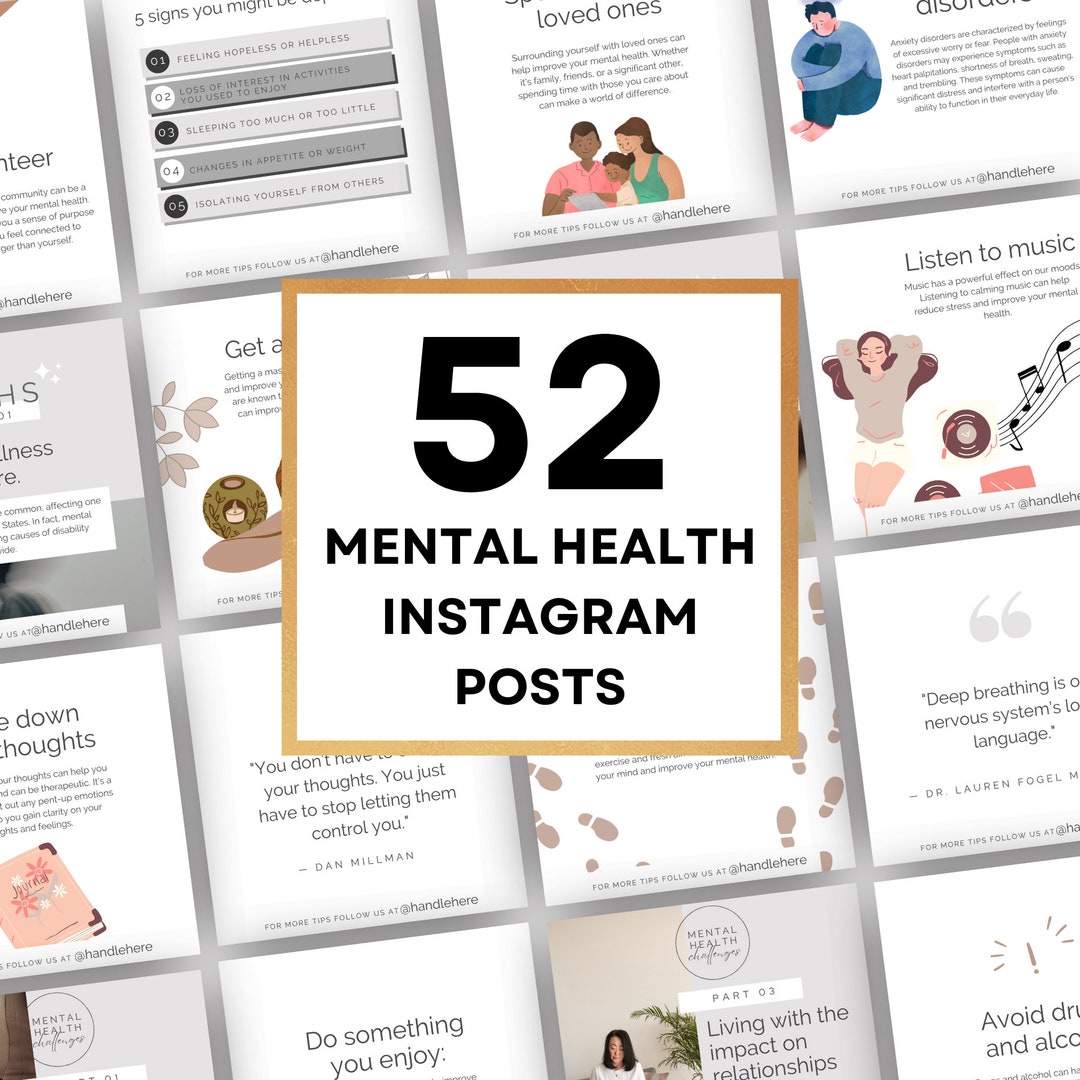 Canva Template Mental Health Quotes and Tips, for Coaches and ...