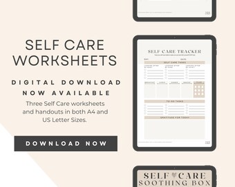Self Care Coaching Worksheets, Freebie, Lead Magnet, Handout, Canva Template Digital Download US Letter & A4 | DFY
