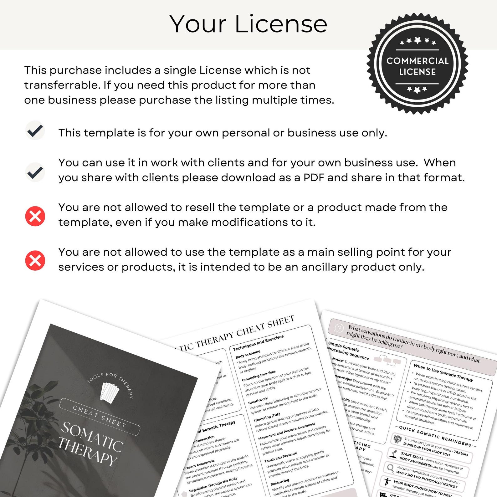 Somatic Therapy Cheat Sheet Canva Template Client Handout Cheatsheet ...