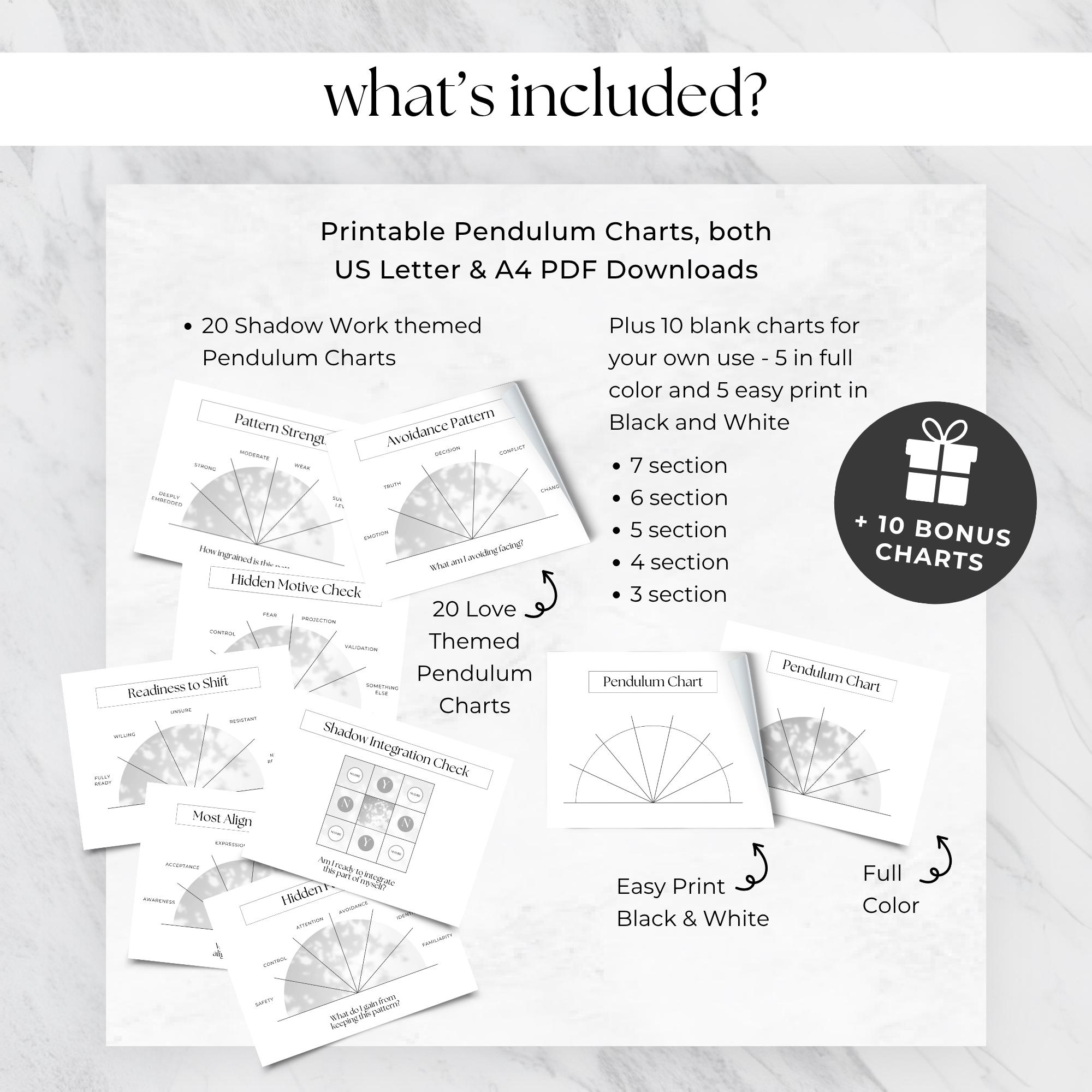 Pendulum Work Spiritually Guide.pdf Shadow Work Pendulum Charts for Subconscious Healing, Dowsing Board ...