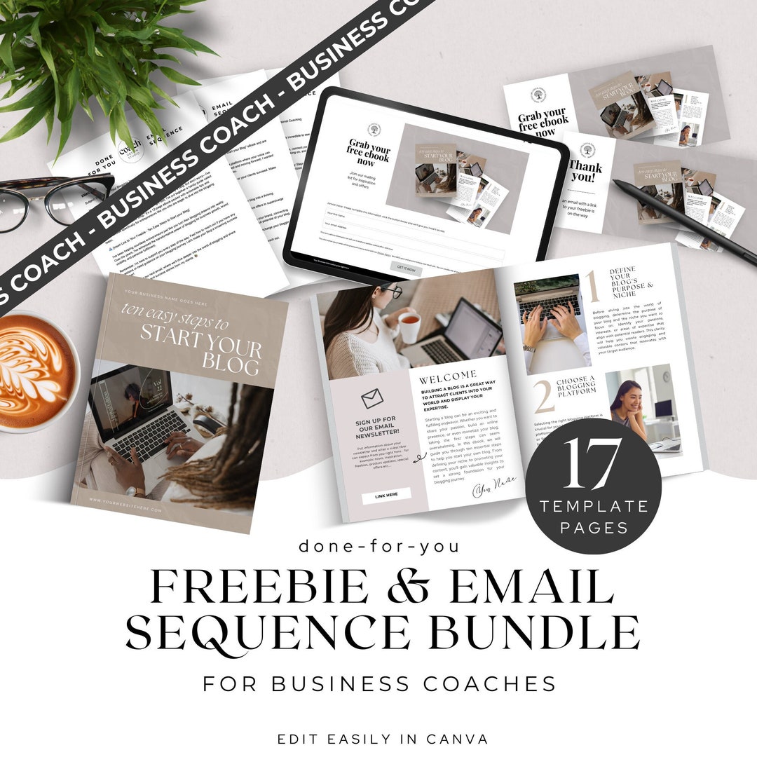 Business Coaching Freebie Template, Lead Magnet and Email Sequence ...