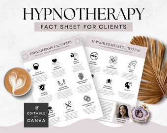 Intégration à l&#39;hypnose, fiche d&#39;information pour les clients novices en hypnose, kit de bienvenue pour les clients de l&#39;hypnose, essentiels du marketing pour l&#39;hypnothérapeute