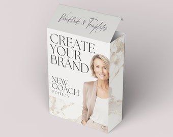 New Coach Branding DIY Visual Brand Bundle Strategy Workbook, Canva templates Brand Design Marketing Logo Package for Life Coach, Mood Board