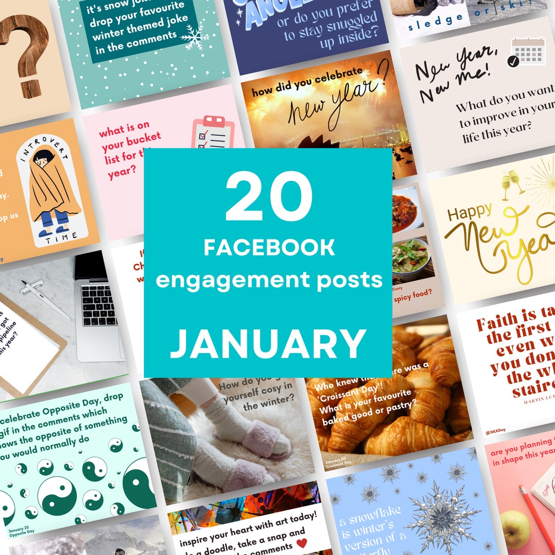 JANUARY Facebook Group Engagement Posts, Membership Engagement Posts ...