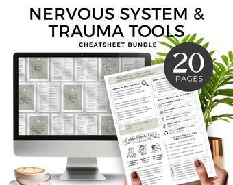 Nervous System Regulation Cheat Sheets Trauma Informed Therapy Client Safe Regulation First Tools for Therapists Editable Canva Template