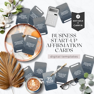 Business Start Up Affirmation Cards, Positivity for Small Business Owners, Freebie Lead Magnet Done for You, DIGITAL Template Download