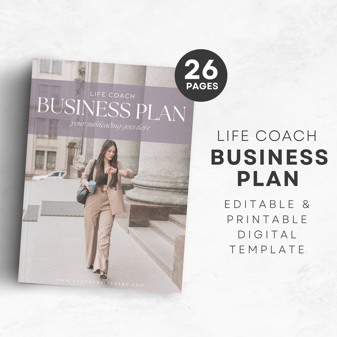 Life Coach Business Plan Template Canva Printable Startup Business Plan