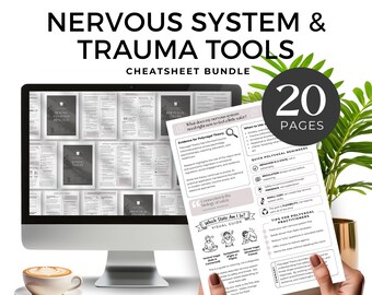 Polyvagal and Nervous System Therapy Cheatsheets Client Safe Regulation First Tools for Therapists Coaching Resource Editable Canva Template