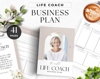 Life Coach Business Plan template, Proposal Outline Business Start Up Small Business Plan Entrepreneur Workbook Printable Canva Template