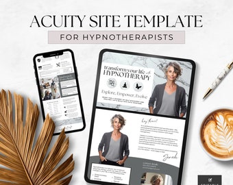 Hypnotherapist Acuity Scheduling Site Template, Customize Acuity App Hypnotherapy Acuity Website Branding, Hypnosis webpage Marble design LM