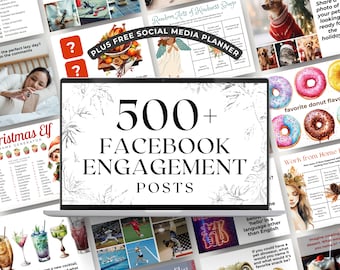 Membership Group Engagement Facebook Group Post Bundle Canva Template FB Social Media Content Planner Viral Games Motivational Posts