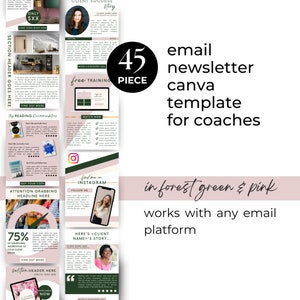 Ensemble de modèles d&#39;e-mails Canva : modèle Canva d&#39;e-mails (Mailerlite, Mailchimp, Flodesk et autres), newsletter par e-mail, marketing par e-mail | FR04