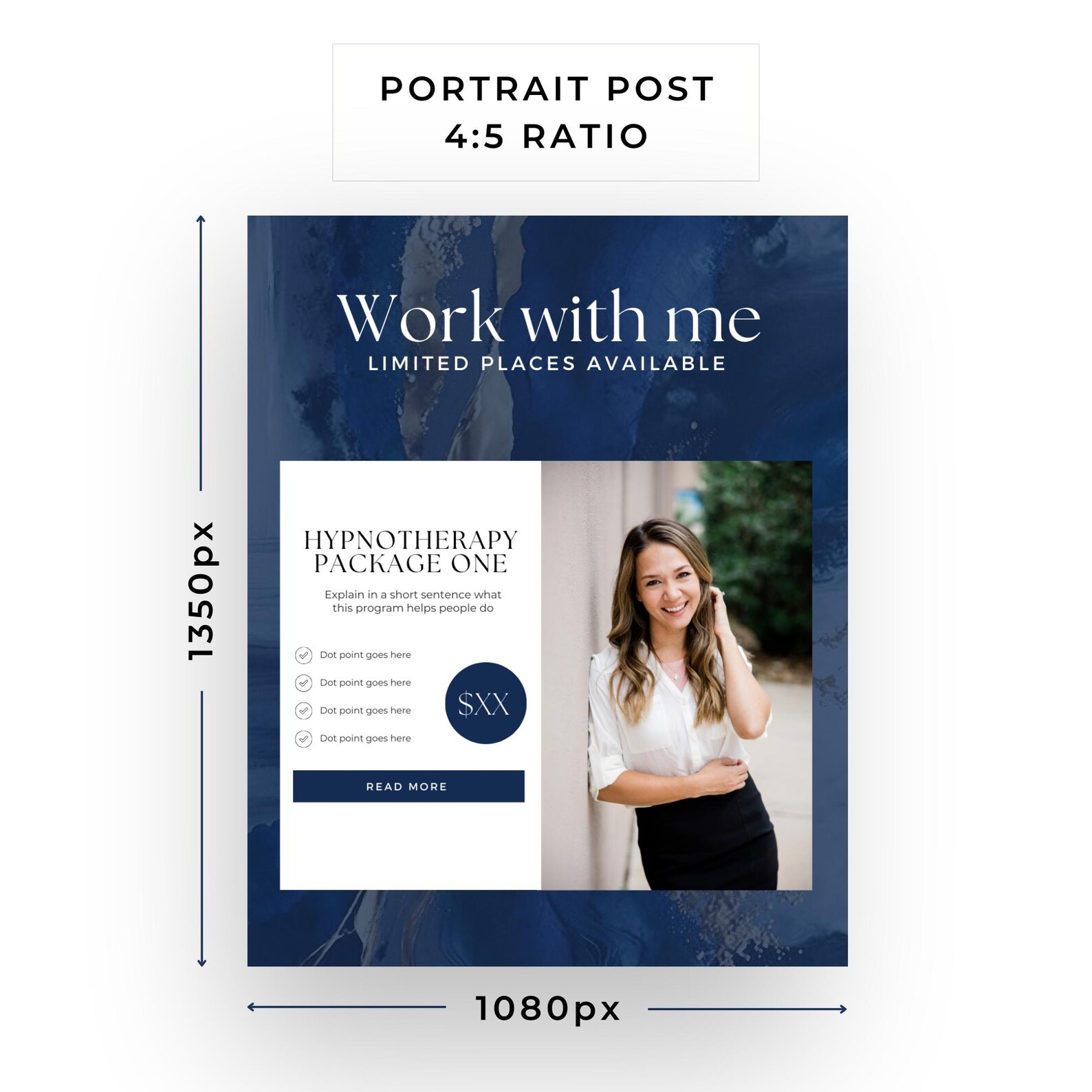 Hypnotherapy Insta Posts Canva Template, Hypnotherapist Instagram IG ...