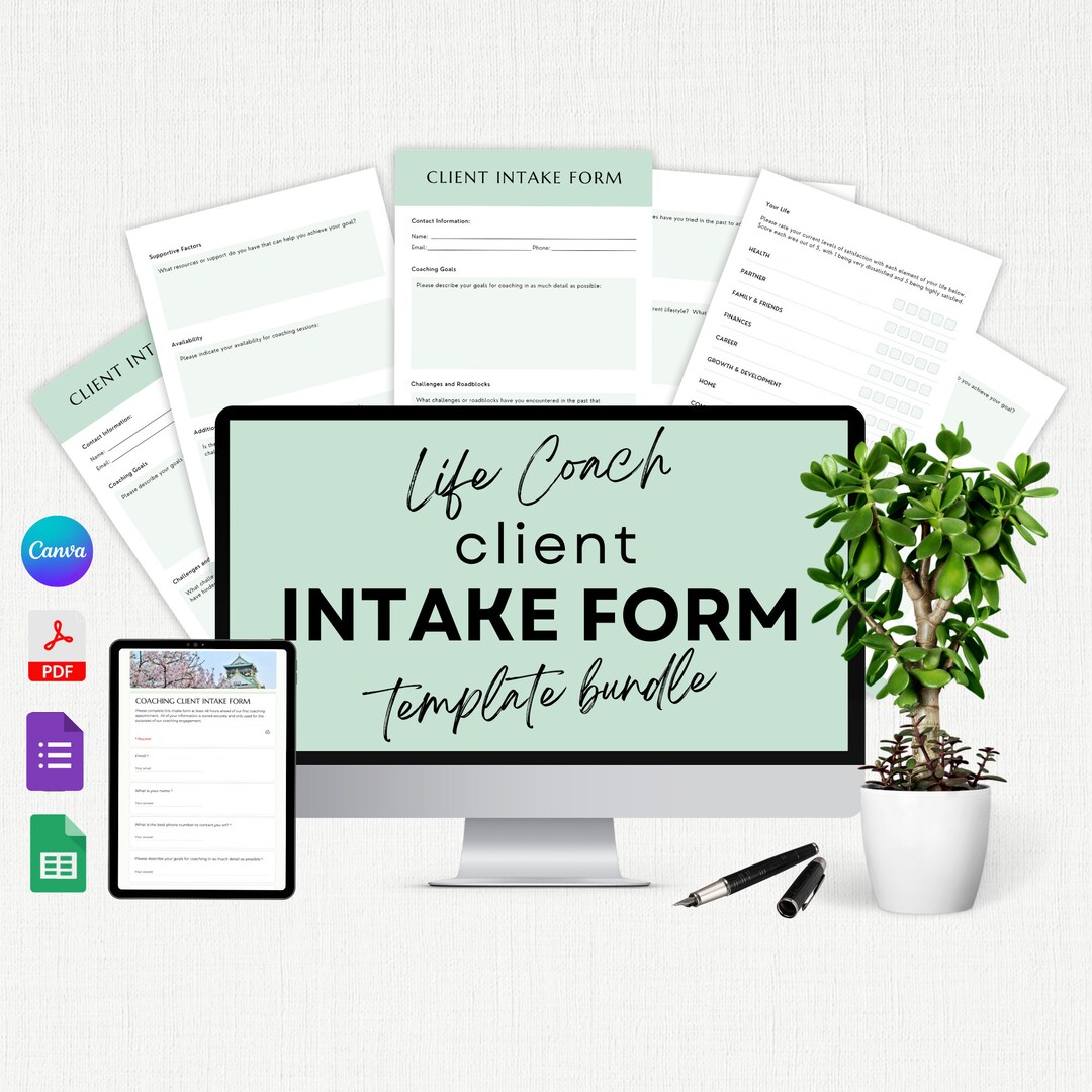Coaching Client Intake Form Template Bundle, Onboarding With Google ...