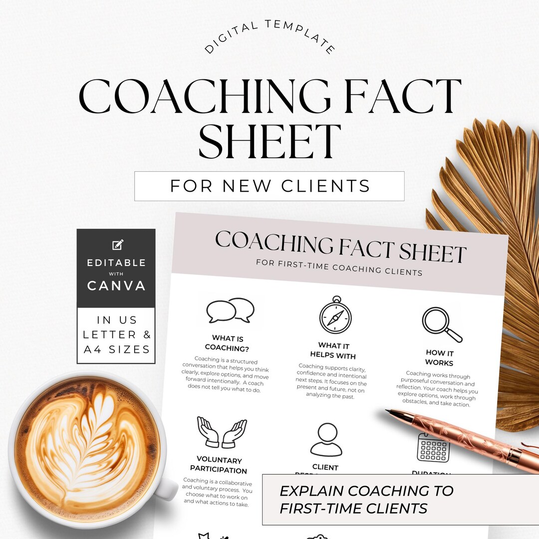 Coach Onboarding New Client Fact Sheet Coaching Welcome Packet First ...