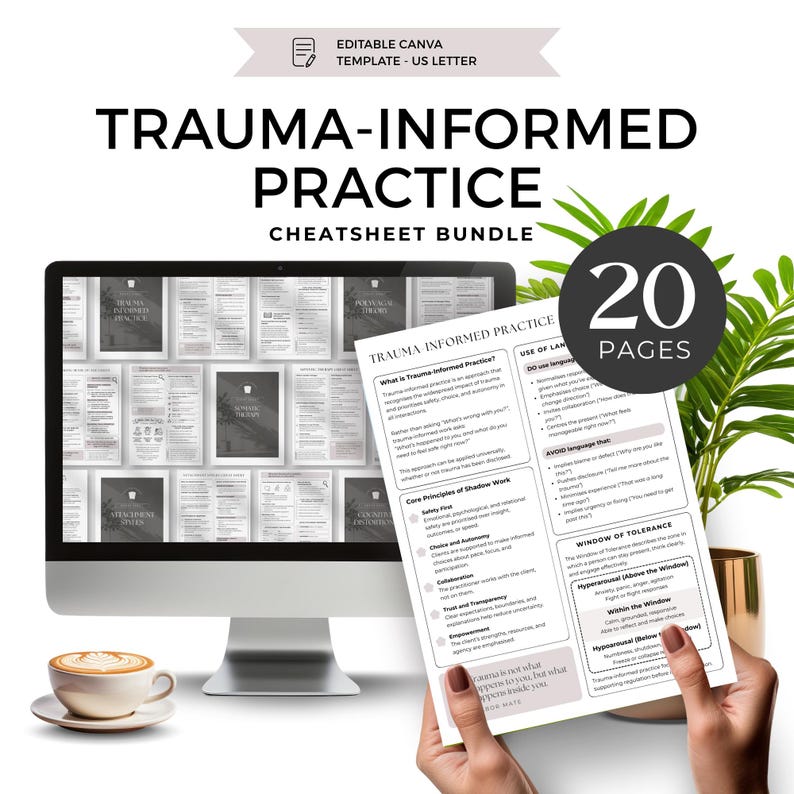Trauma Informed Therapy Cheat Sheets Client Safe Integrative Practice ...