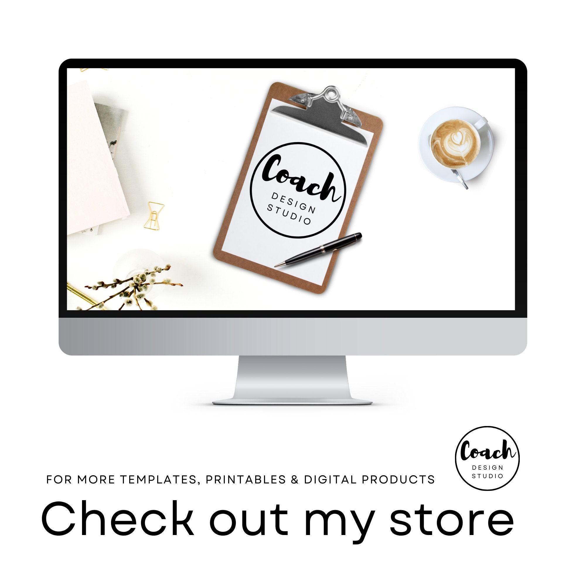 Coaching Website Template Canva DIY WEBSITE Canva Web Etsy