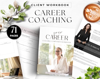 Career Coach Client Workbook Editable Freebie Journal Canva Template Client Onboarding Coaching Business, US Letter size Digital Download