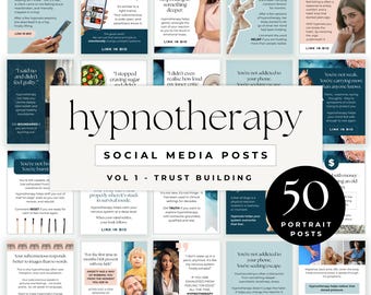 Hypnotherapist Insta Portrait Posts Canva Template Hypnotherapy Instagram IG Feed Social Media Conversion Engagement Hypnosis Promo Volume 1