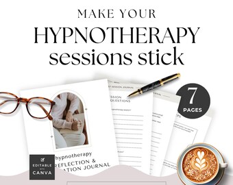 Hypnotherapist Freebie Client Journal Editable Canva Template Post Session Reflection And Integration Workbook For Hypnosis Practices