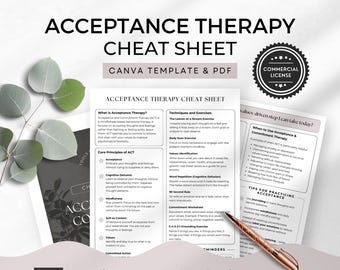 Akzeptanz Commitment Therapie Spickzettel Verhaltenstherapie Spickzettel Therapeutische Werkzeuge IST Metaphern Psychologisches Nachschlagewerk DBT Hilfsmittel