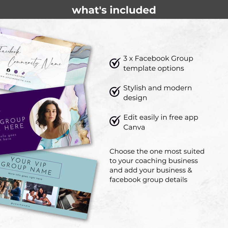 Facebook Group Banner FB Cover Canva Template Branded Social Media ...