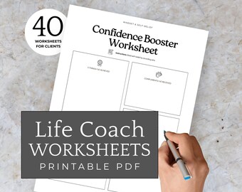Life Coach Printable Worksheets Easy-Print Coaching Templates for Client Sessions No Canva Needed Instant PDF Download