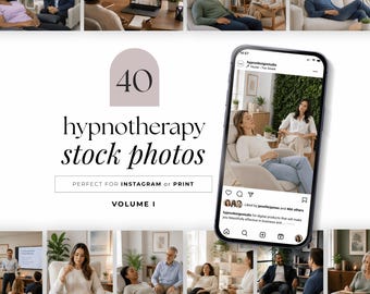Hypnosis Stock Images Pack Hypnotherapist Marketing Photos Pendulum Therapy Room Practitioner Content PNGs Digital Download