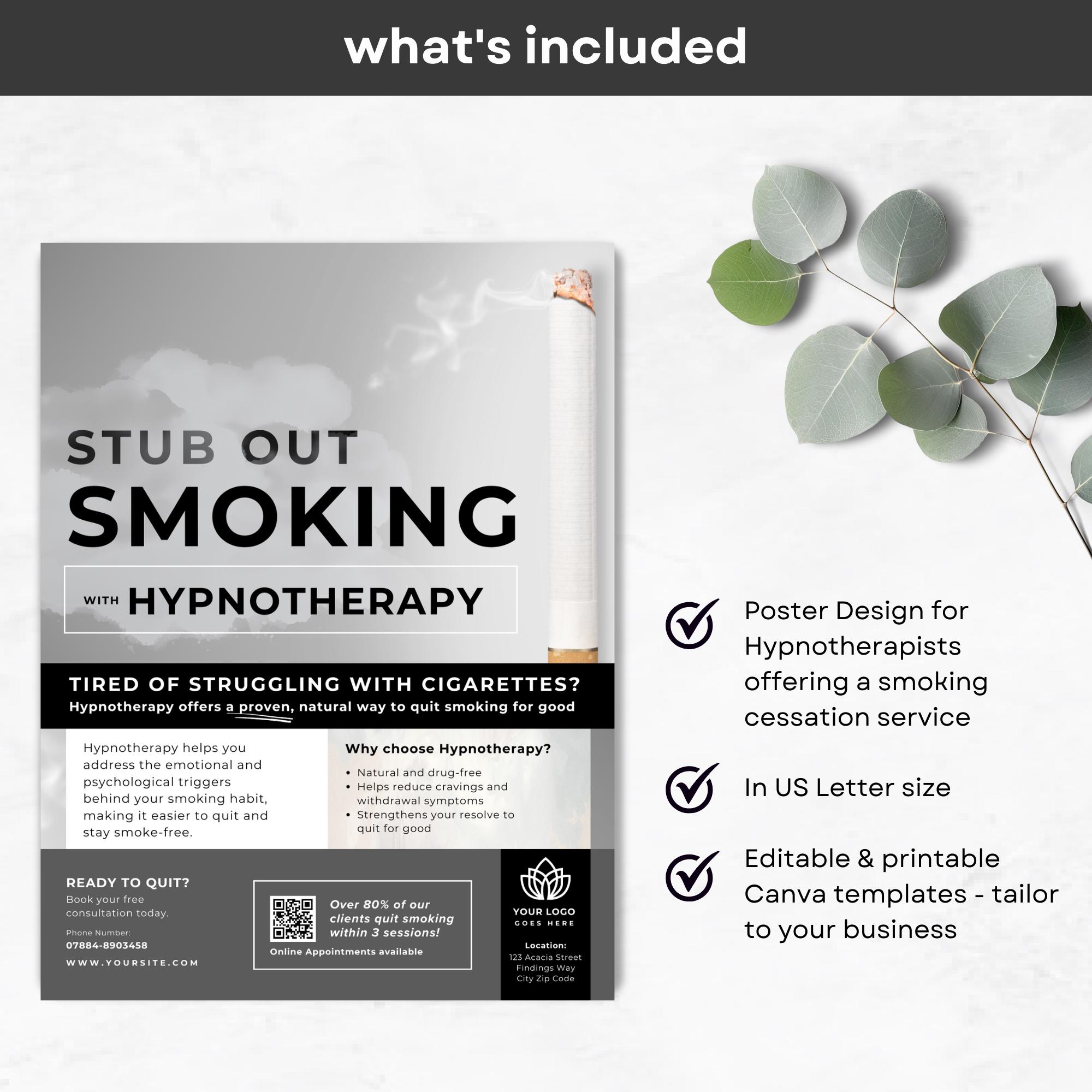 hypnosis for tobacco Deep to Quit Smoking Good - Single by Antony Reed Can hypnosis really make me stop smoking completely (cold turkey) and how do I use it Hypnotherapist Poster Smoking Cessation Canva