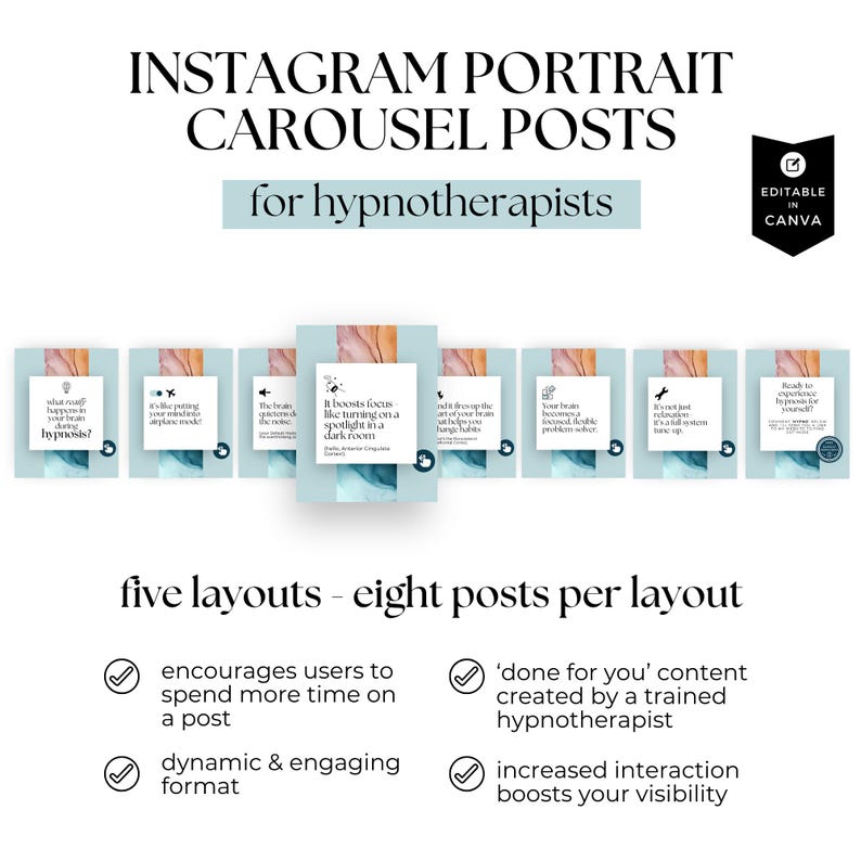 Hypnosis Carousel Instagram Portrait Posts IG Expertise Research ...