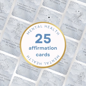Mental Health Printable Affirmation Cards, Positive thinking, Spiritual motif, Freebie, Lead Magnet, DIGITAL Template Download | DFY