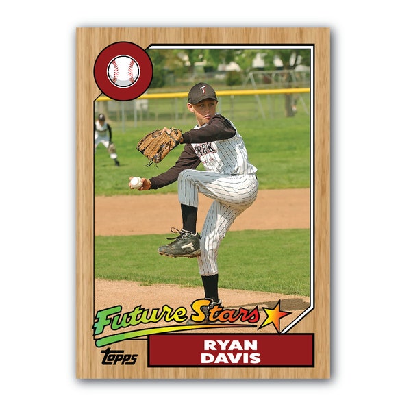 Custom Baseball Card Etsy