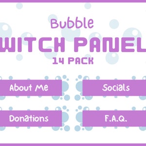 14 Pack Twitch Panels | Twitch Panels | Blue Twitch Panels | Twitch Theme | Twitch Graphics | Bubble Twitch Panels | Purple Twitch | Overlay