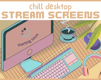 Animated Stream Screens | Twitch Pink Overlay | Twitch Overlay | Overlay Animated Scenes | Cozygamer | Chill Twitch Scenes | Cozy | Orange