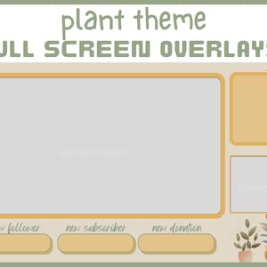 Twitch Overlay Cozy | Twitch Overlay | Twitch Plant Theme | Chill Twitch Theme | Stream Overlay Cozy | Cute Twitch | Aesthetic | Plants