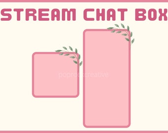 Pink Twitch Chat Box | Boho Twitch Overlay | Chat Stream | Twitch Theme | Twitch Overlay | Chatbox Overlay | Neutral Overlay | Stream