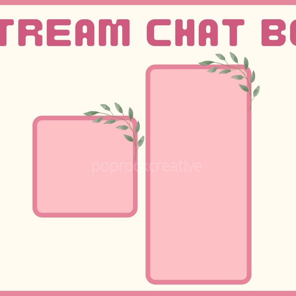 Pink Twitch Chat Box | Boho Twitch Overlay | Chat Stream | Twitch Theme | Twitch Overlay | Chatbox Overlay | Neutral Overlay | Stream