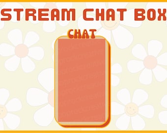 Twitch Chat Box Overlay | Retro Twitch Overlay | Chat Stream | Twitch Theme | Twitch Graphics | Twitch Overlay | Chatbox Overlay | Orange