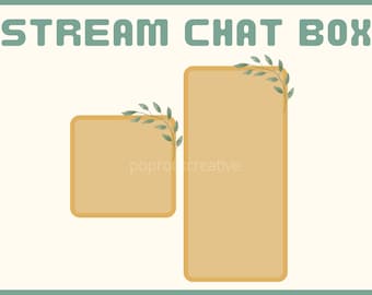 Twitch Chat Box Overlay | Boho Twitch Overlay | Chat Stream | Twitch Theme | Twitch Overlay | Chatbox Overlay | Neutral Overlay | Stream