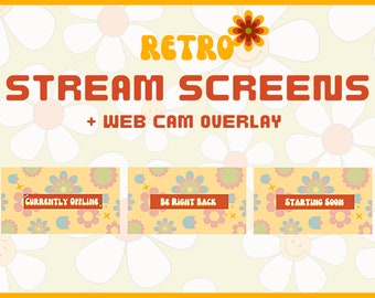 10 Pack Twitch Overlay Stream Screens | twitch Overlay Animated Stream | Web cam overlay | Retro Twitch Theme | Twitch Scenes
