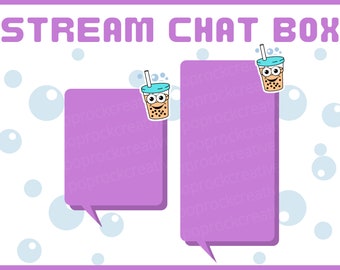 Twitch Chat Box Overlay | Boba Tea Twitch Overlay | Chat Stream | Twitch Theme | Twitch Overlay | Chatbox Overlay | Bubble Tea Overlay