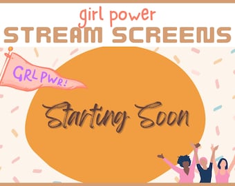 Girl Power Animated Overlay | Twitch Pink Overlay | Twitch Overlay | Overlay Animated Scenes | International Women’s Day | Gamergirl