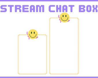 Twitch Chat Box Overlay | Yellow Twitch Overlay | Chat Stream | Twitch Theme | Twitch Overlay | Chatbox Overlay | Smiley Overlay | Stream