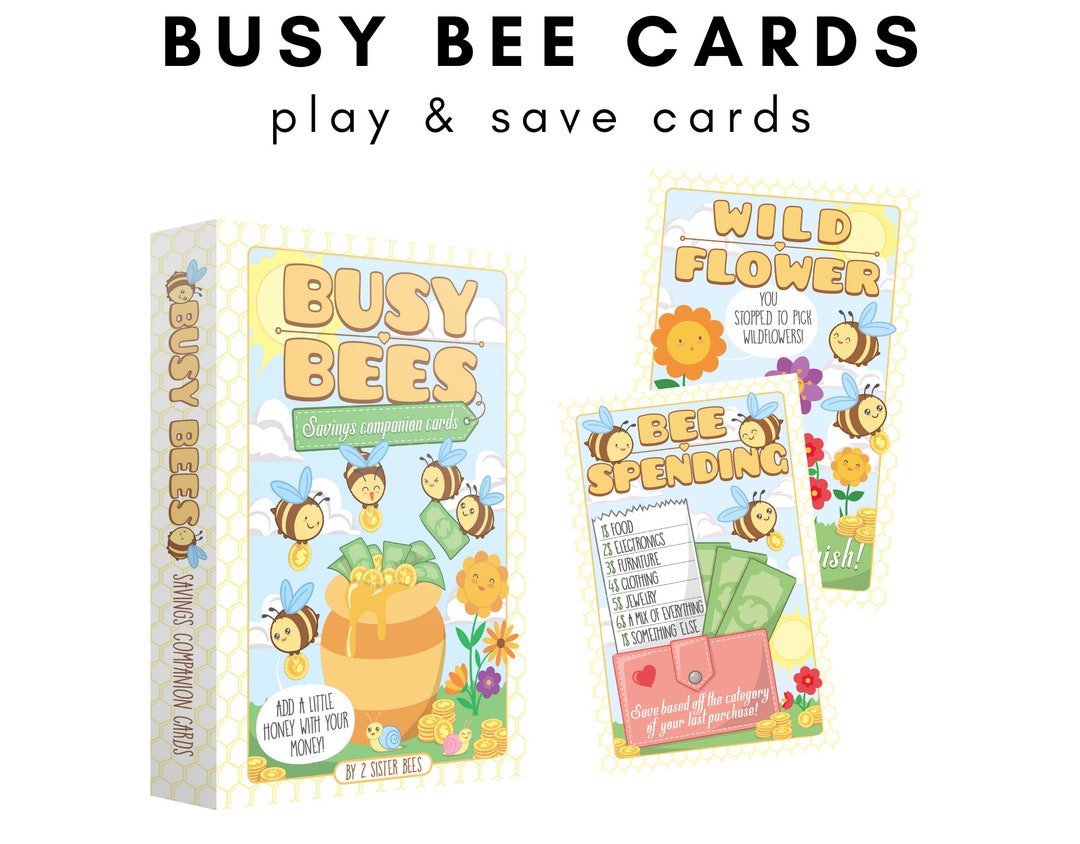 BUSY BEES Companion Cards 2 Sister Bees ORIGINAL Playing Card Savings Challenge Game - Etsy busy-bees-companion-cards-2-sister-bees-original-playing-card-savings-challenge-game-etsy