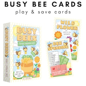 BUSY BEES Companion Cards 2 Sister Bees ORIGINAL Playing Card Savings Challenge Game