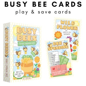 BUSY BEES Companion Cards 2 Sister Bees ORIGINAL Playing Card Savings Challenge Game